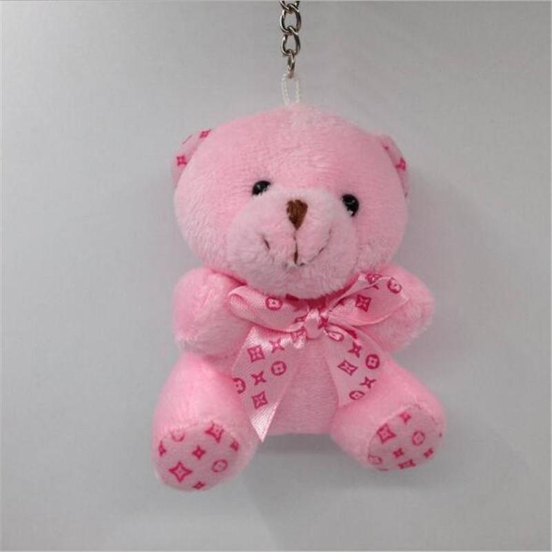 1PCS 10cm Plush Stuffed 4colors The Toys New Lovely Bow Knotted Bear Plush Pendant Stuffed Valentine's Day Gift For Children