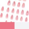 24 Pieces 3D Bow Pearl Wearing Nail Piece Blush Fake Nail Star Butterfly Wearing Nail Piece