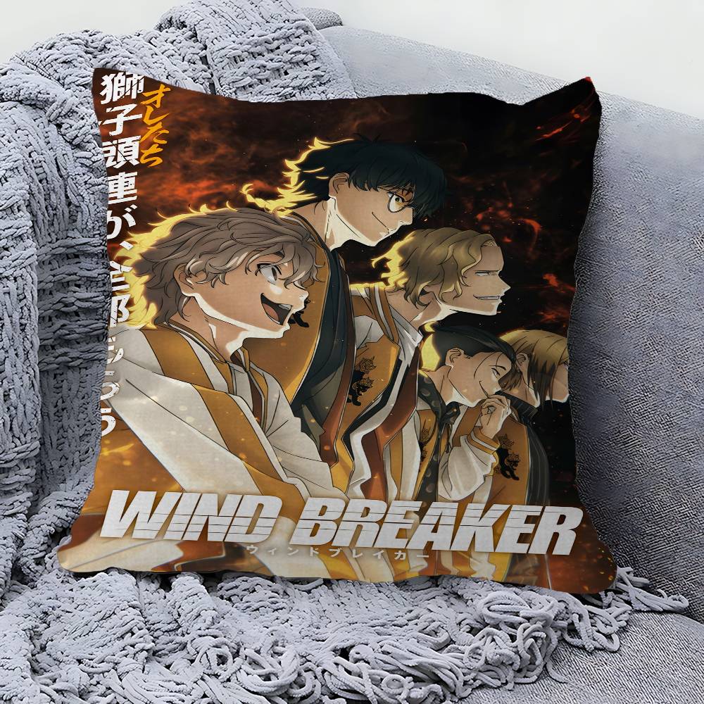 WIND BREAKER Anime Pillow Cover for Bedroom Room and Living Room Sofa Decorative Cushion Cover