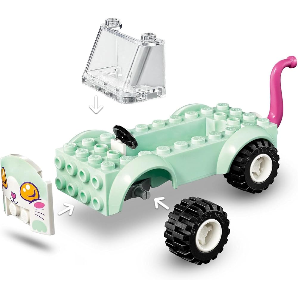 LEGO Friends Cat Pet Salon Car 41439 Toy Building Blocks for Kids Ages 4 and Up