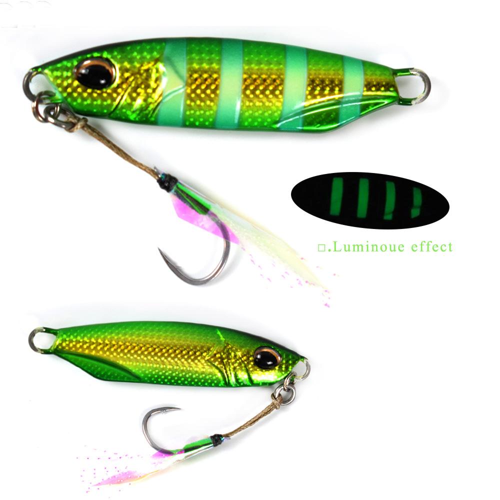 CCLURERS 6CM 30G High Quality Lead Fish Luminous Iron Plate Jigging Lure Long-Distance Asian Artificial Hard Bait Hooks for Carp