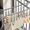 Stainless Steel Clothes Hanger Socks Rack Socks Drying Artifact Multifunctional Guardrail Clip-On Balcony Socks Rack Storage