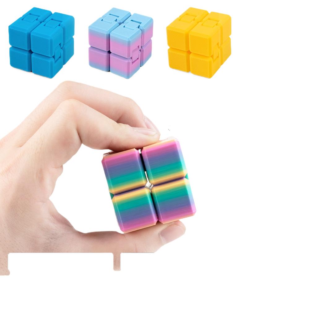 Infinity Zauberwürfel Dekompression Fidget 3D Gedruckter Verformungswürfel Kinder Erwachsene Sensorisches Mini-Gadget Stressabbau Angstspielzeug