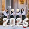 2026 Number Foil Balloons, Party Favors for New Year Eve and Christmas, Home Decor Photo Booth Props Navidad