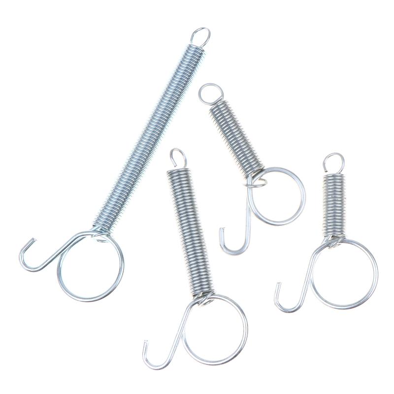5Pcs Cage Door Spring Hooks 6/7/8.5/11.5Cm Metal Snap Hook Tension Spring For Poultry Cage Door Chicken Hamster Cage