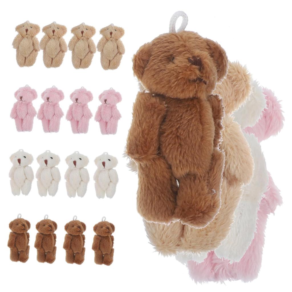 SKISUNO 40-Piece Mini Plush Bear Set, Small Mini Plush Party Favors, Miniature Bear Figurines, Small Miniature Figures, Mini Bears, PP Cotton