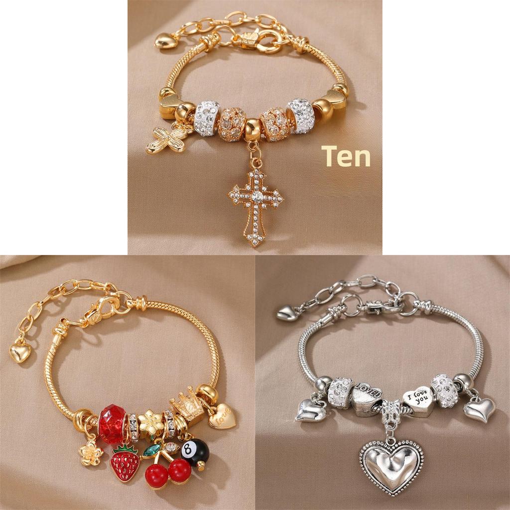 Fashion Heartshaped Zircon Jewelry Bracelet For Women And Teen Giftgiving