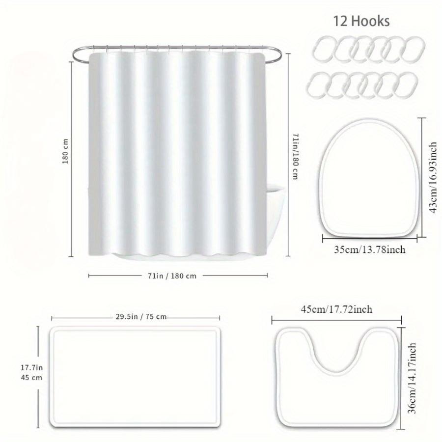 Elegant Rustic "Grateful" Design Waterproof Shower Curtain – Perfect for Adding a Warm and Inspirational Touch to Your Bathroom