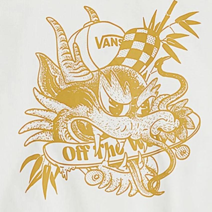 Vans Letter Print Hoodie Pullover Unisex Tops Off-White VN000GP6FS8