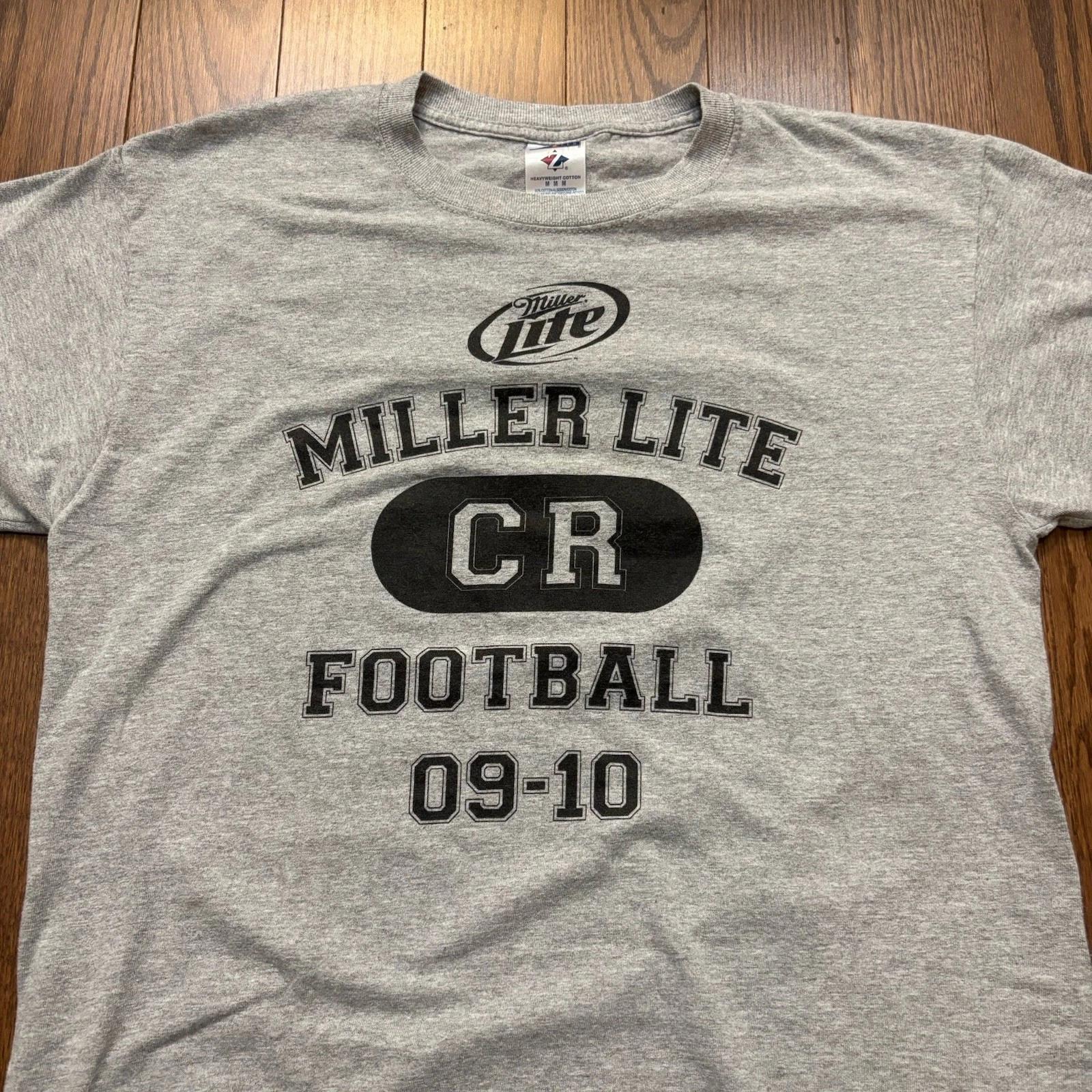 

Vintage Miller Lite Football T-shirt Y2K Grey Drinking Party - Mens Medium XL