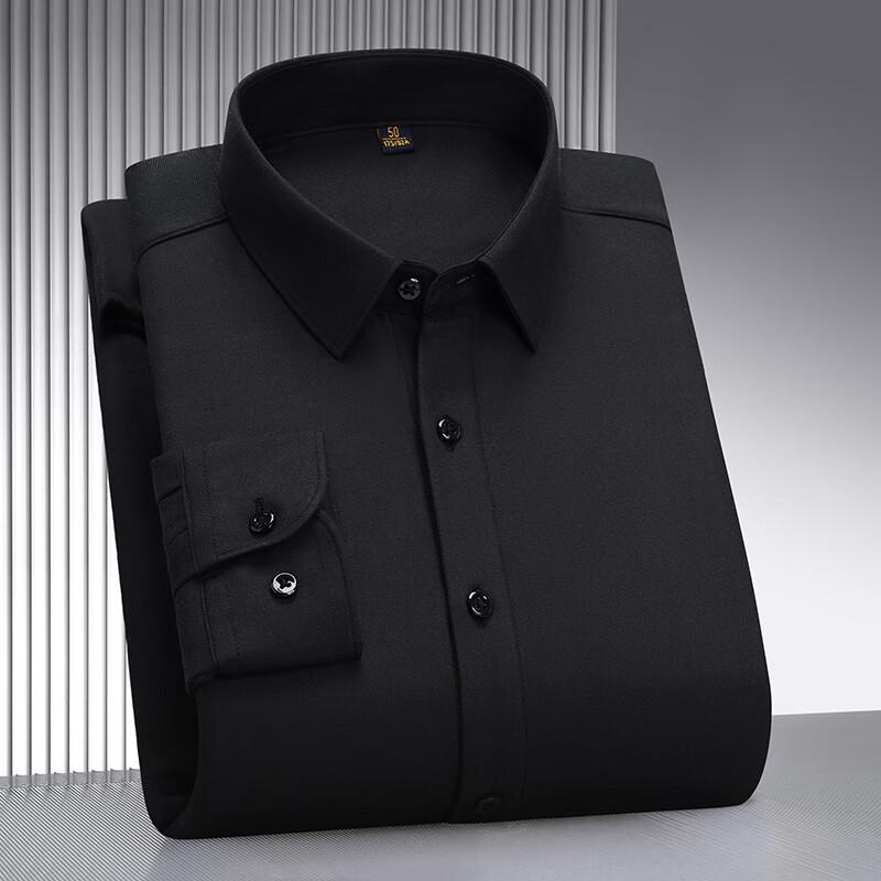 Yiliteng Men s Solid Color Warm Fleece Shirt 48