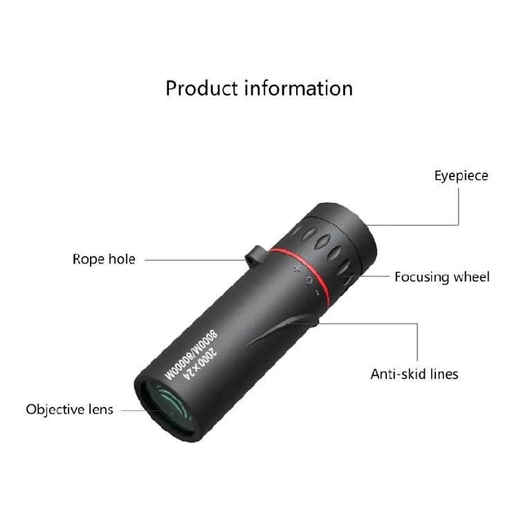 Monocular Telescope 2000x24 High Powered Monocular Adults for Smartphone Adapter