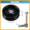 Drive Belt Tensioner Assembly Accessory Idler Pulley No.8844026100 for Toyota T100 95-98 Black Metal Replacement