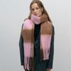 Cashmere Feeling Plaid Scarf Women Winter Thicken Warm Big Shawl Pashmina Tassel Scarves Soft Blanket Bandana Thick Muffler