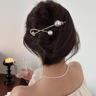 Pearl Hairpin Twist Hanbok Guest Wedding Gold Hairpin