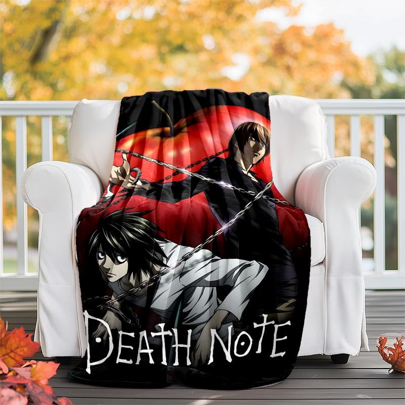 1pc D-Death Note2 Theme Blanket - Digital Print, Polyester, Cozy for All Seasons, Perfect for Outdoor, and Travel