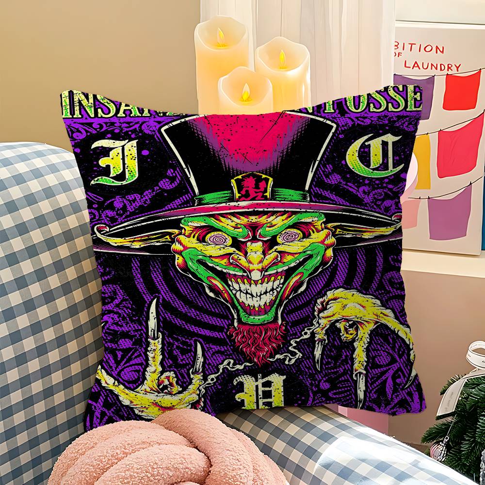 ICP Insane Clown Stitch Lucky Dragon Pillow Cover Sofa Cushion Cover Home Room Decoration Children Gift