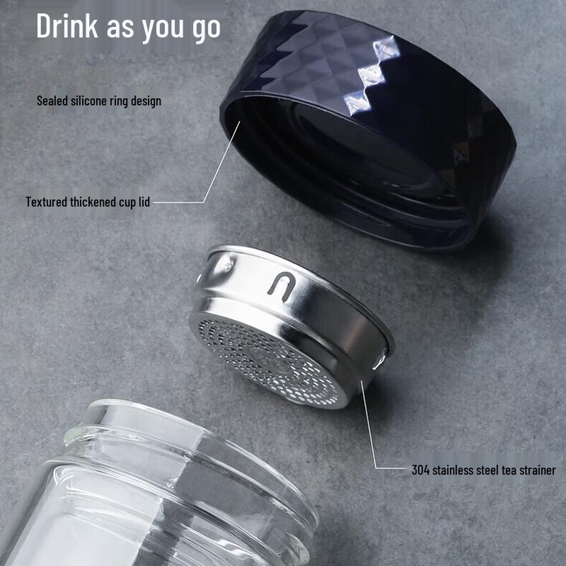 LocknLock Stylish Double Wall Glass Cup
