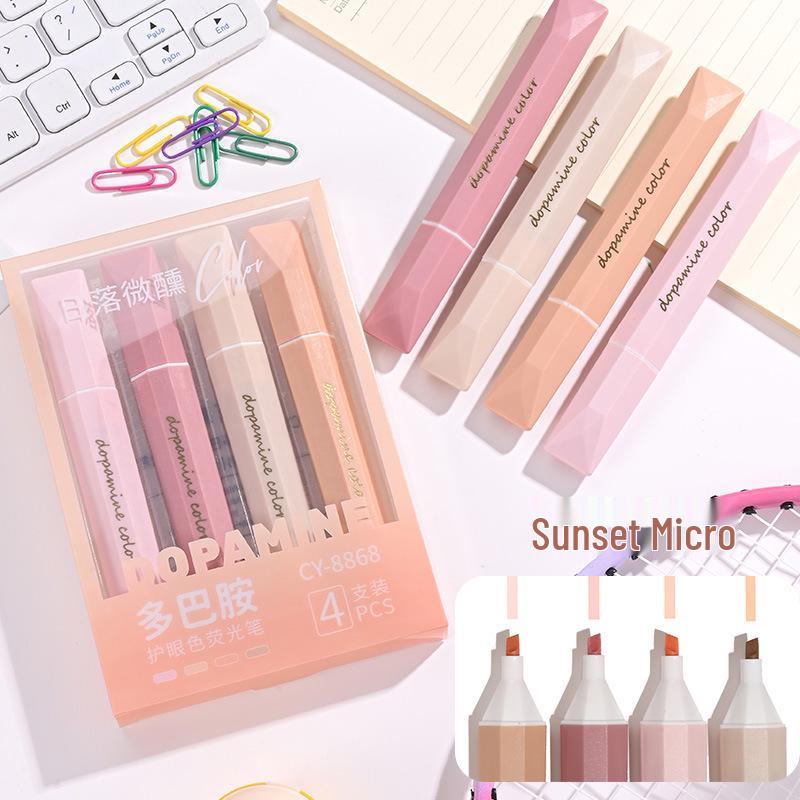 Dopamine High-Capacity Soft-Tip Highlighters: Vibrant, Large-Capacity Pens for Students and Journals.