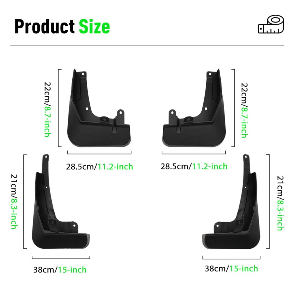 4PCS Car Mud Flaps Splash Guards Mudguards Car Mud Flaps Compatible with Jetour dashIng 2020 2021 2022 2023 2024