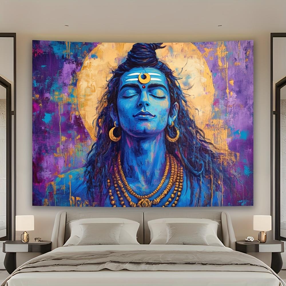 An Interesting Shiva Hindu Deity Background Cloth for Outdoor and Indoor Party Decoration