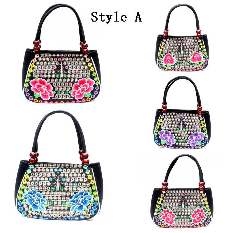 Intricately Designed Embroidered Fashion Yunnan Handbag In National Style For Women
