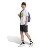 Adidas Camiseta Infantil Manga Curta SMILEY KPO38 J130 Branco/Carvão/Amarelo Brilhante/Preto (JJ3071)