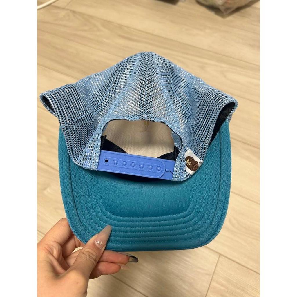 Used Bape Trucker Cap White/Blue