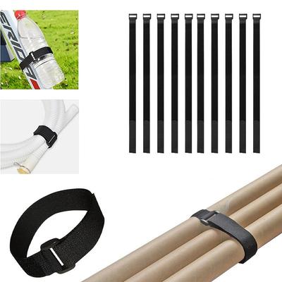 5/10Pcs Straps Black Width 20mm Nylon Zip Ties Reusable Self-adhesive Hook and Loop Cinch Straps Adjustable Fastener Cable Straps