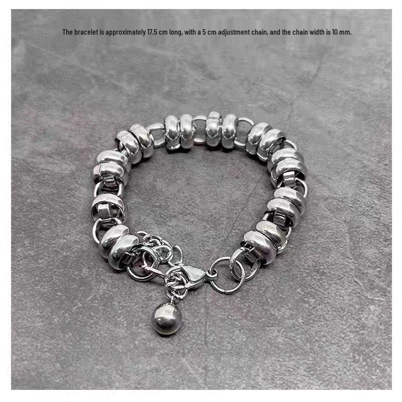 Men's Hip Hop Titanium Steel Bracelet: Trendy, Versatile, and Bold Style Accessory