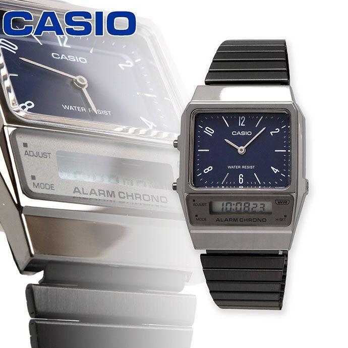 CASIO Watch Casio Standard Watch Cheap Casio Chipkashi Ana-Digi Quartz AQ-800EB-2A Unisex Navy Overseas Model [Parallel Import]