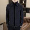 2026 Spring/Autumn Men's Versatile Lapel Jacket Shirt - Casual, Stylish Commuting Wear for Middle-Aged and Young Adults