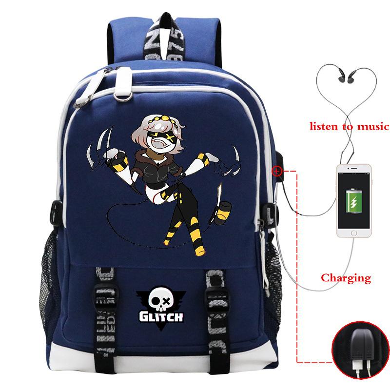 Murder Drones Leisure Travel Backpack Multifunctional USB Student School Bag Large Capacity