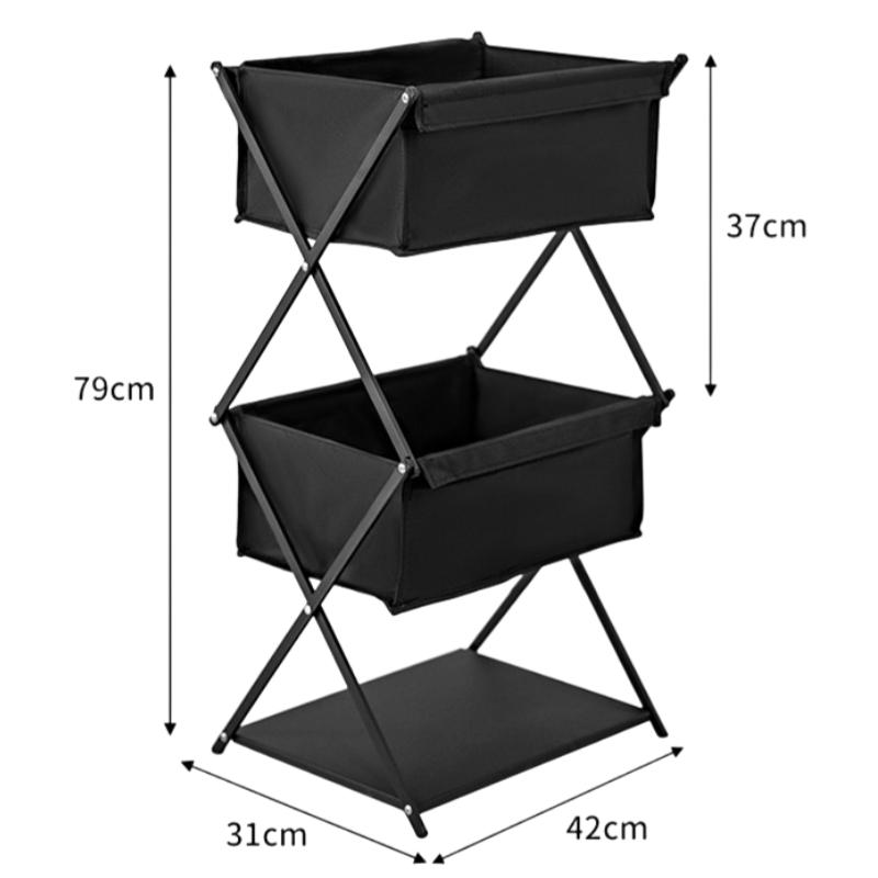 Camping 3level Folding Storage Rack Portable Picnic Grill Lightweight And Durable Large Capacity Storage Rack For Home Finishing
