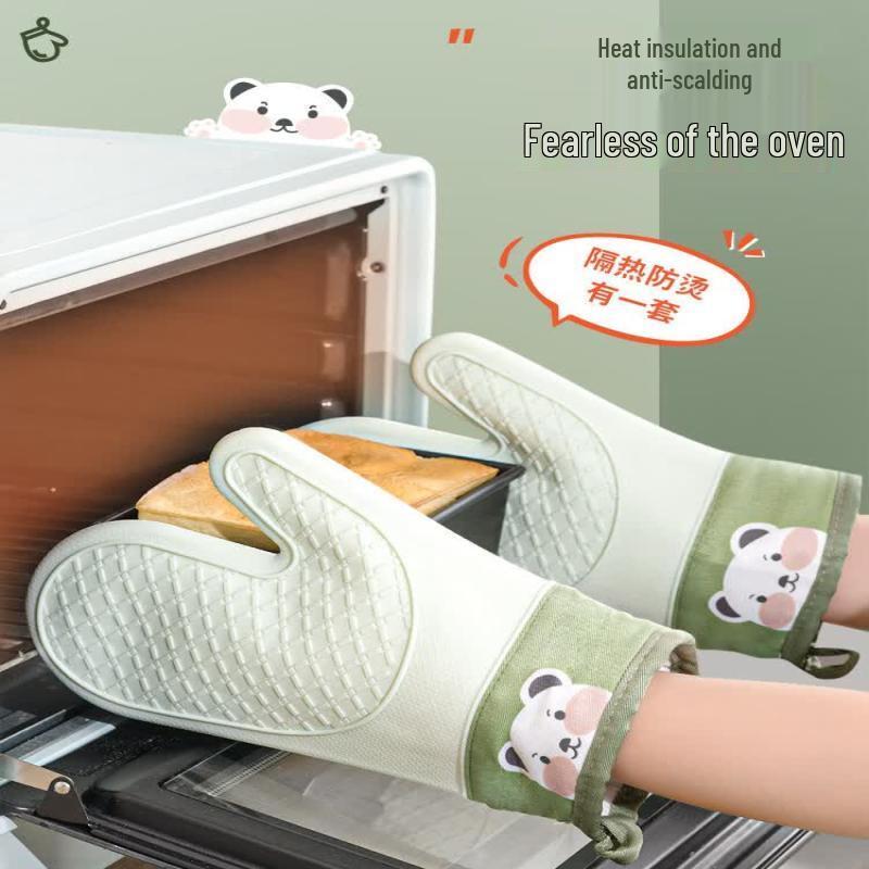 Qiwei Heat-Resistant Silicone Kitchen Oven Mitt