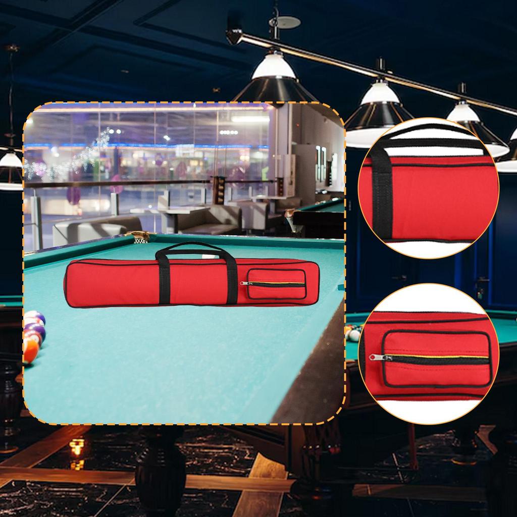 Billiards Pool Cue Case Dustproof Portable Shoulder Bag Stylish Birthday Gift Billiards Accessories 1/2 Cue Case 2 Cues Capacity