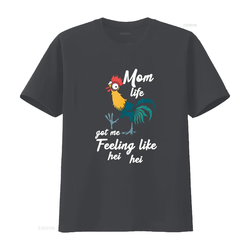 Mom Life Got Me Feeling Like Hei Pullover T Shirt Vintage Washed Versatile Slightly Soft Stylish Breathable Designer Clothes