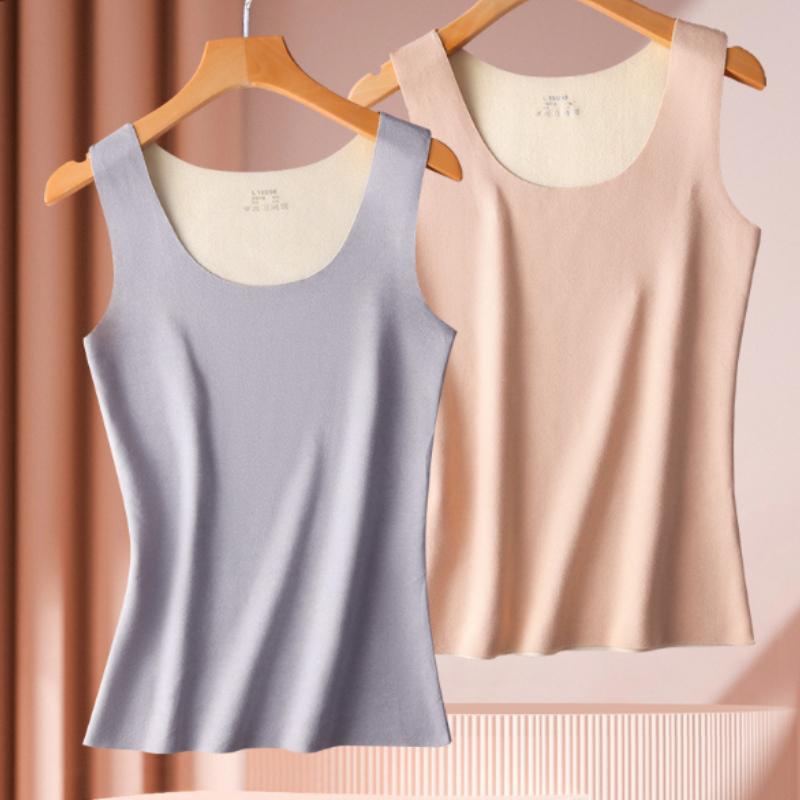 Women's Seamless Thermal Tank Tops - Sleeveless, Stretchy and Soft for Winter Warmth