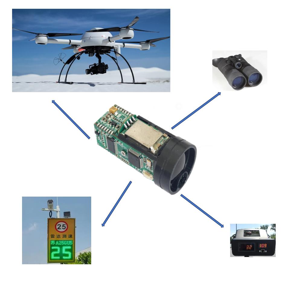 1200M Long Distance  Laser Ranging Speed Sensor Serial Range Finder TTL Level for Drone Industrial Development