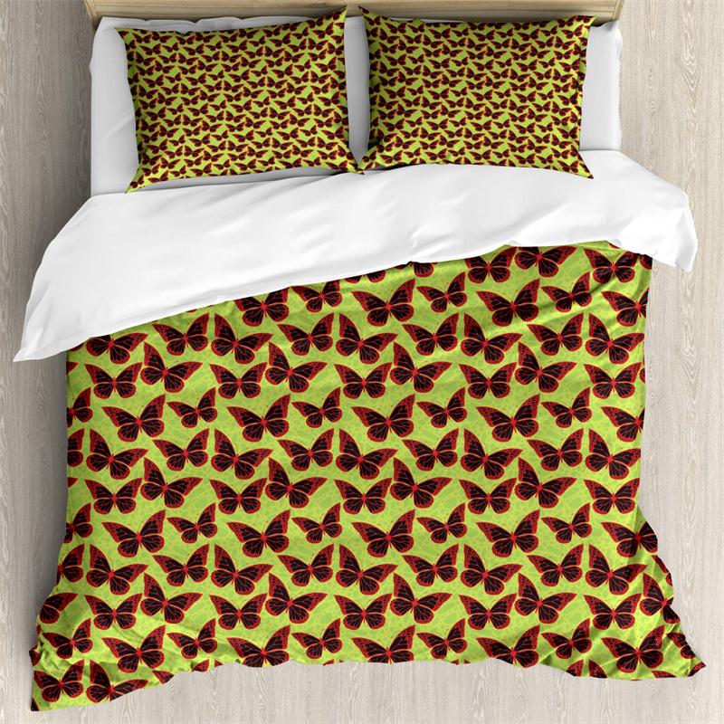 Comforter Butterfly Romantic Spring Theme Bedding Set Colorful Flying Butterflies Twin Full For Girls Teen Deocr