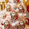 Durable Acrylic Xmas Hanging Charms Patriotic Santa 250th Anniversary Ornament, 1776-2026 Commemorative Christmas Tree Decoration, Creative