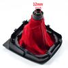 Manueller 5- und 6-Gang-Schaltknauf mit Gamaschenmanschette für Volkswagen VW Golf 5 6 MK5 MK6 R32 GTI 04–09, rotes Wildleder, Auto-Styling