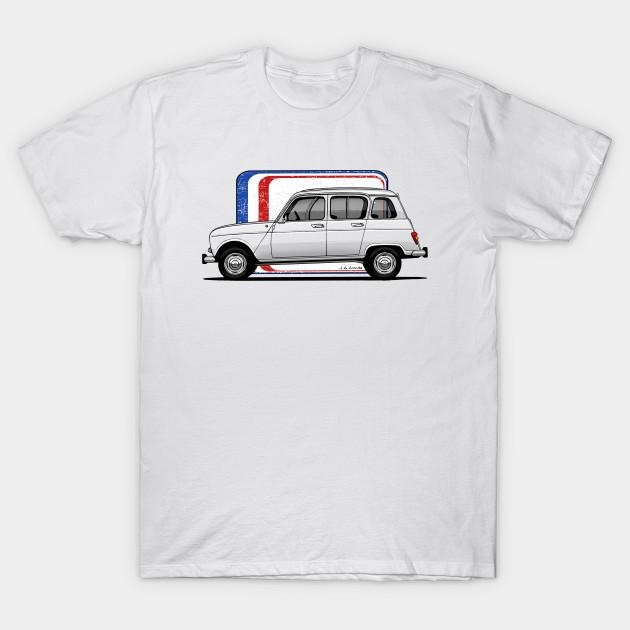 Men Black Print T-shirt The Iconic Functional Yer Super Cool French Car No-Cut Transfer Paper Print Cotton Tshirt 2XL белый