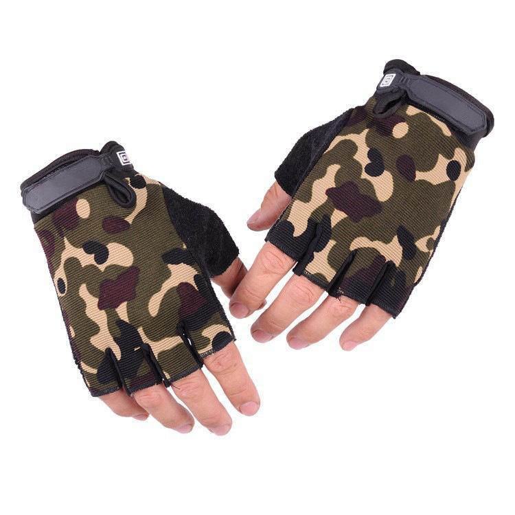 Fietsen Halve Vinger Handschoenen Tactische Handschoenen Ademend Antislip Vingers voor Mannen en Vrouwen Studenten Dunne Buitensport Handschoenen average size