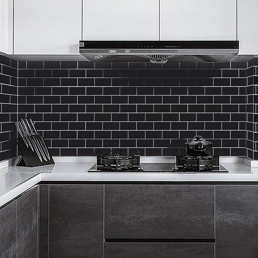 10 Pieces Premium Waterproof Wallpaper 3D Peel and Stick Subway Wall Tile Sticker for Kitchen & BathroomChildren's Room