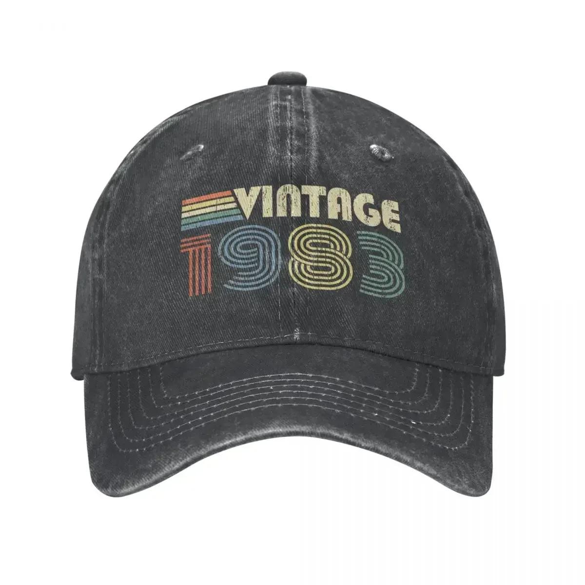 A2022 New 1983 40th Birthday Gift Washed Cotton Baseball Caps Snapback Hat Dad Visor Cap Spring Summer Vintage Casquette Gorras Adjustable