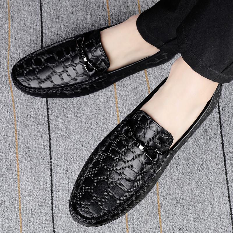 Móda Kvalita Pravá Kůže Pánské Business Casual Boty Značka Lehké Měkká Podrážka Pánské Mokasíny Boty Móda Korejský Styl Luxusní Boty