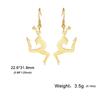 Cazador Stainless Steel Gymnast Yoga Drop Earrings Gold Color Jewelry Earrings for Women 2026 Trending Birthday Mother Day Gift