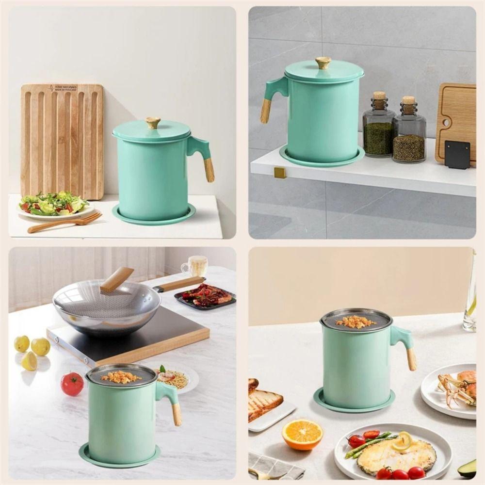 BPA-Free Bacon Grease Container Anti-Leakage Grease Separator Oil Filter Pot  Grease Storage
