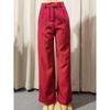 Women High Waist Straight Leg Long Commute Casual Formal Suit Pants